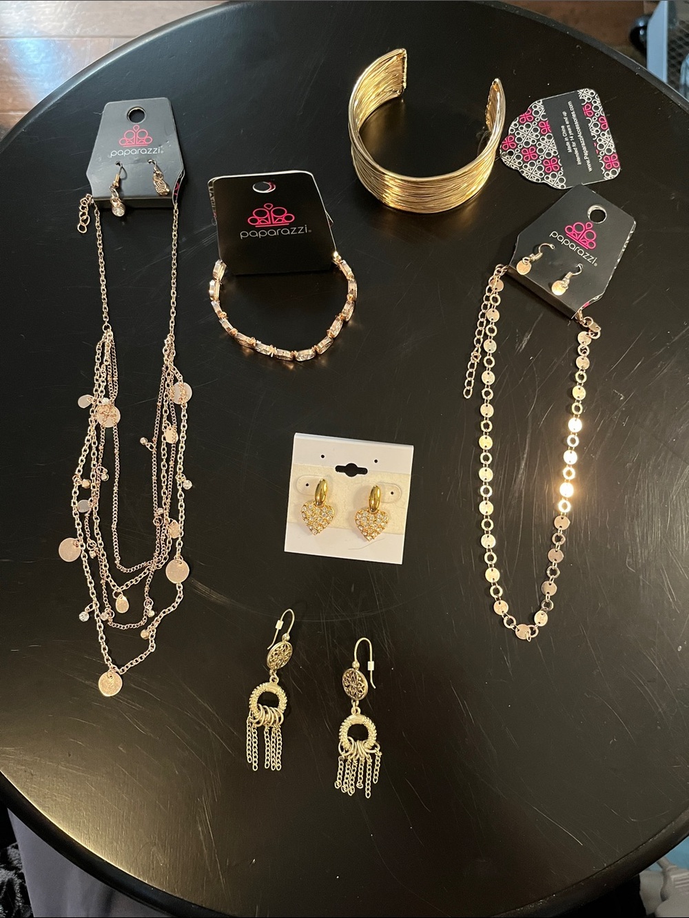paparazzi Gold-Tone Mixed Necklace & Earring Set